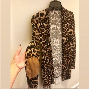 Cheetah print cardigan